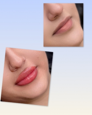 میکروبلیدینگ ابرو و شید لب